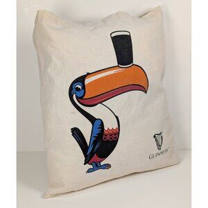 Guinness Toucan Tote Bag Shoulder Lightweight Canvas Ireland Beer Traveler CLEAN